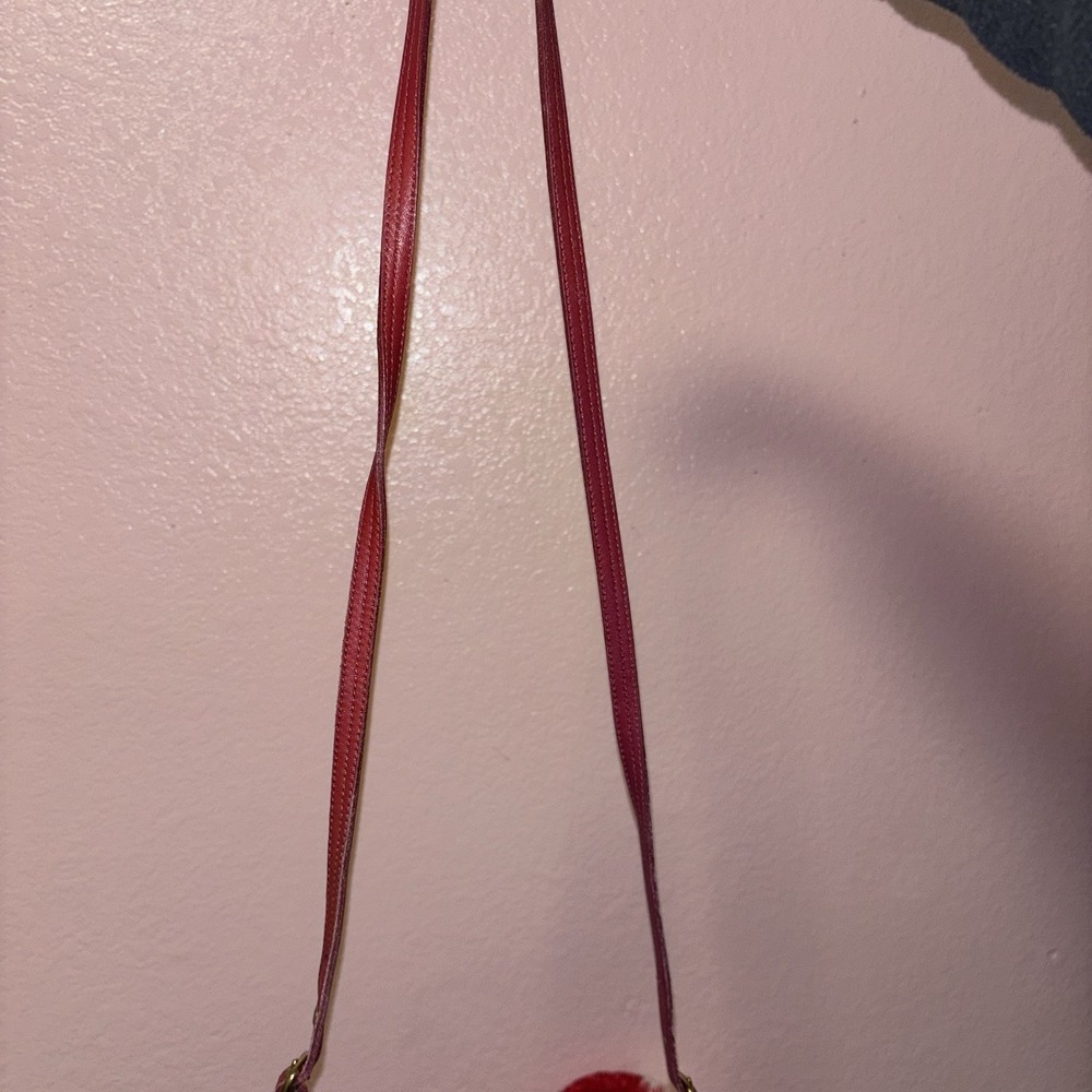 Coach USA Gold Brass Hardware Leather Shoulder Crossbody Bag Red Vintage 9821 - Picture 3 of 6